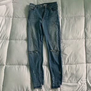 Zara premium denim ripped jeans